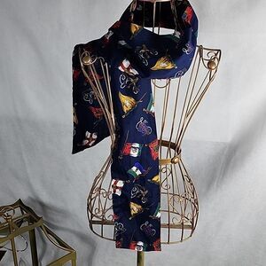 Chic Cannes Bordeaux Normandie Vintage Nautical Flags Scarf